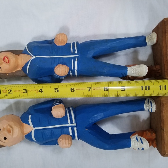 Aldon Hand Carved 1981 Wooden Couple Figures - Picture 6 of 8